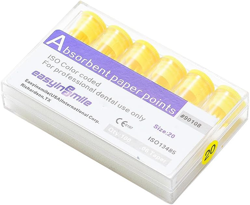 Dental Absorbent Paper Points Color Coded .02/.04/.06 Tapper for Root Canal Endodontic (.06 Taper, Mix #15-40) image number 1