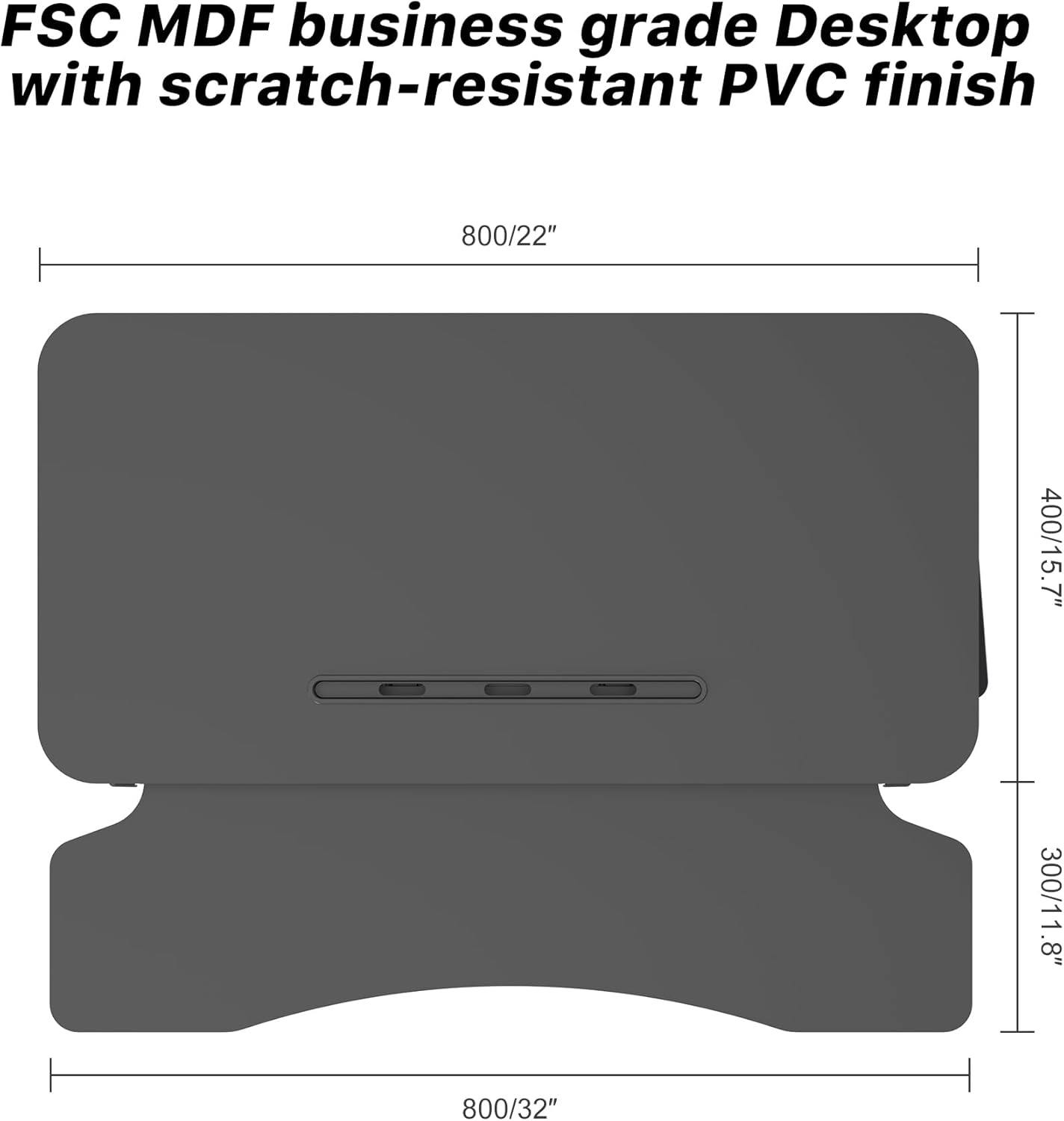 Altus Standing Desk Converter 80Cm Sit to Stand Desk Riser Workstation Black