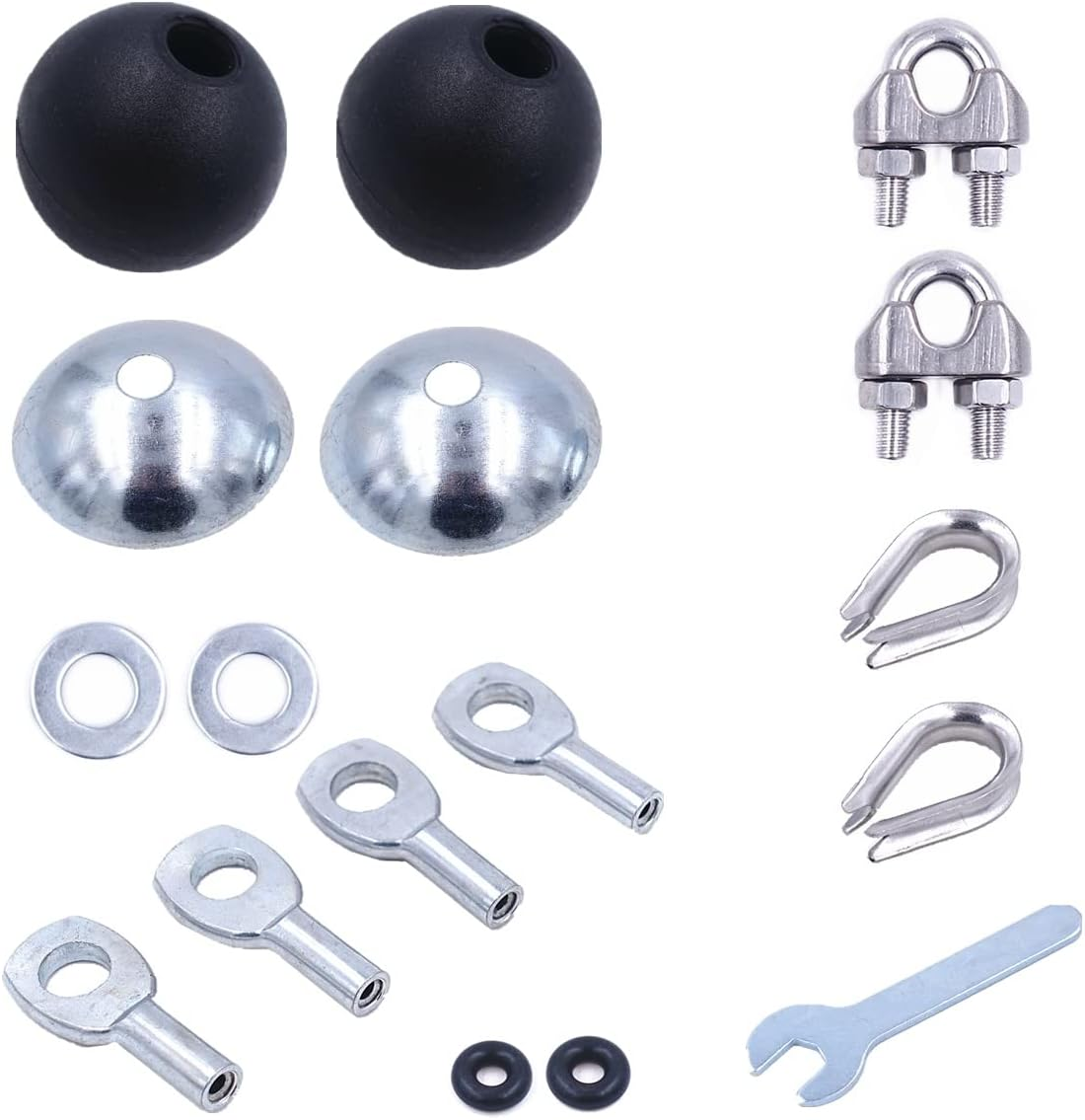 J Bryant Gym Machine Accessories for 5Mm/6Mm Cable Ball Stopper Interface Port Components Fitness Equipment Wire Rope Port Joint Replacement Parts for Home Gym Machine Use - 10In Extension Cable (2Pcs) image number 5