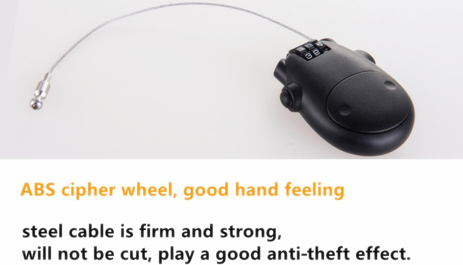 Anti-Theft Telescopic Wire Lock, 3 Position Combination Cable Padlock,Security Password Lock,Portable Padlock Locks for Luggage Locker, Wardrobe, Gym Locker,Motorcycle Helmet image number 6