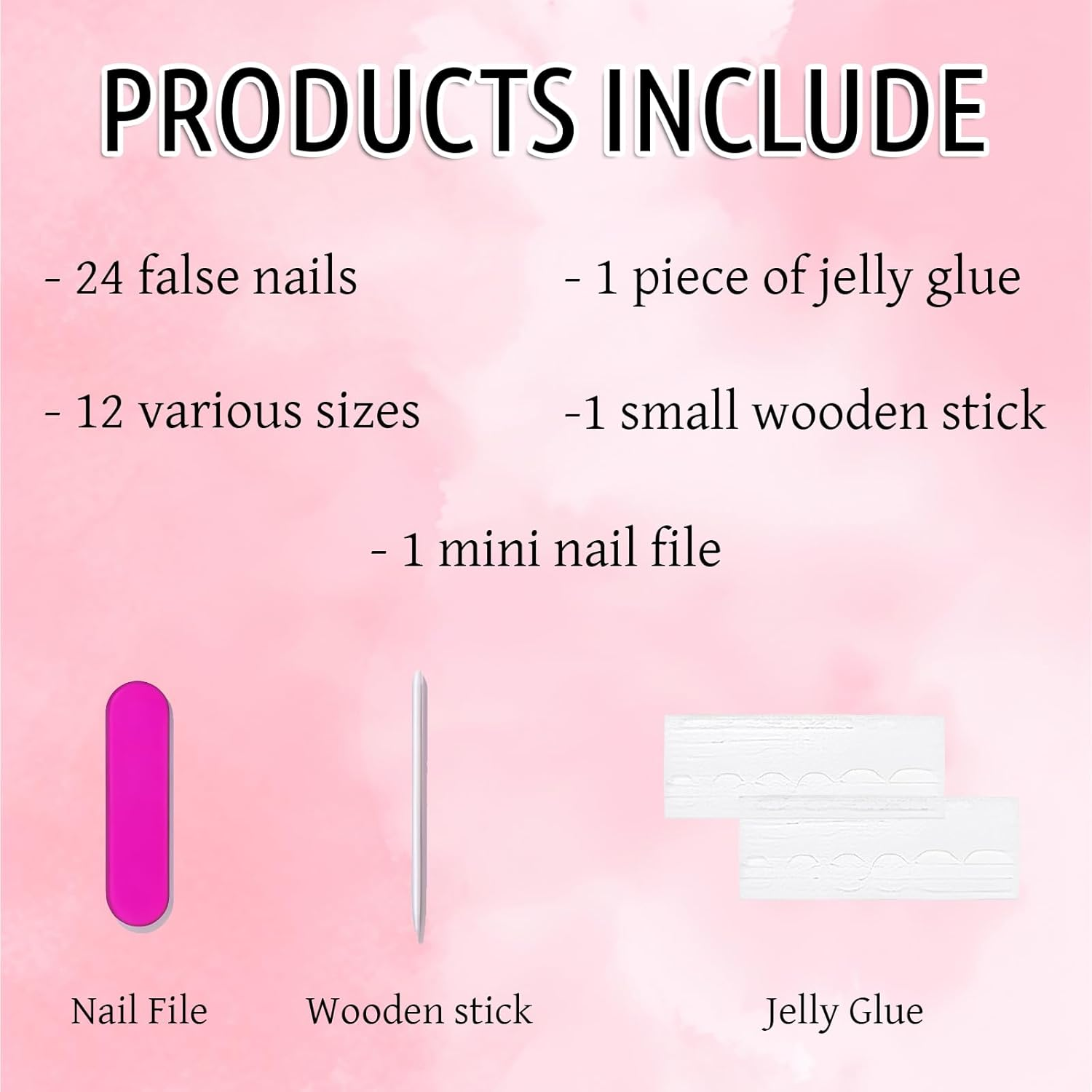 Yamobi Pack of 24 Press-On Nails, Almond Shape, 3D Flowers and Crystal Design, Handmade Press on Nails, Artificial Nails with 3D Almond Design image number 3