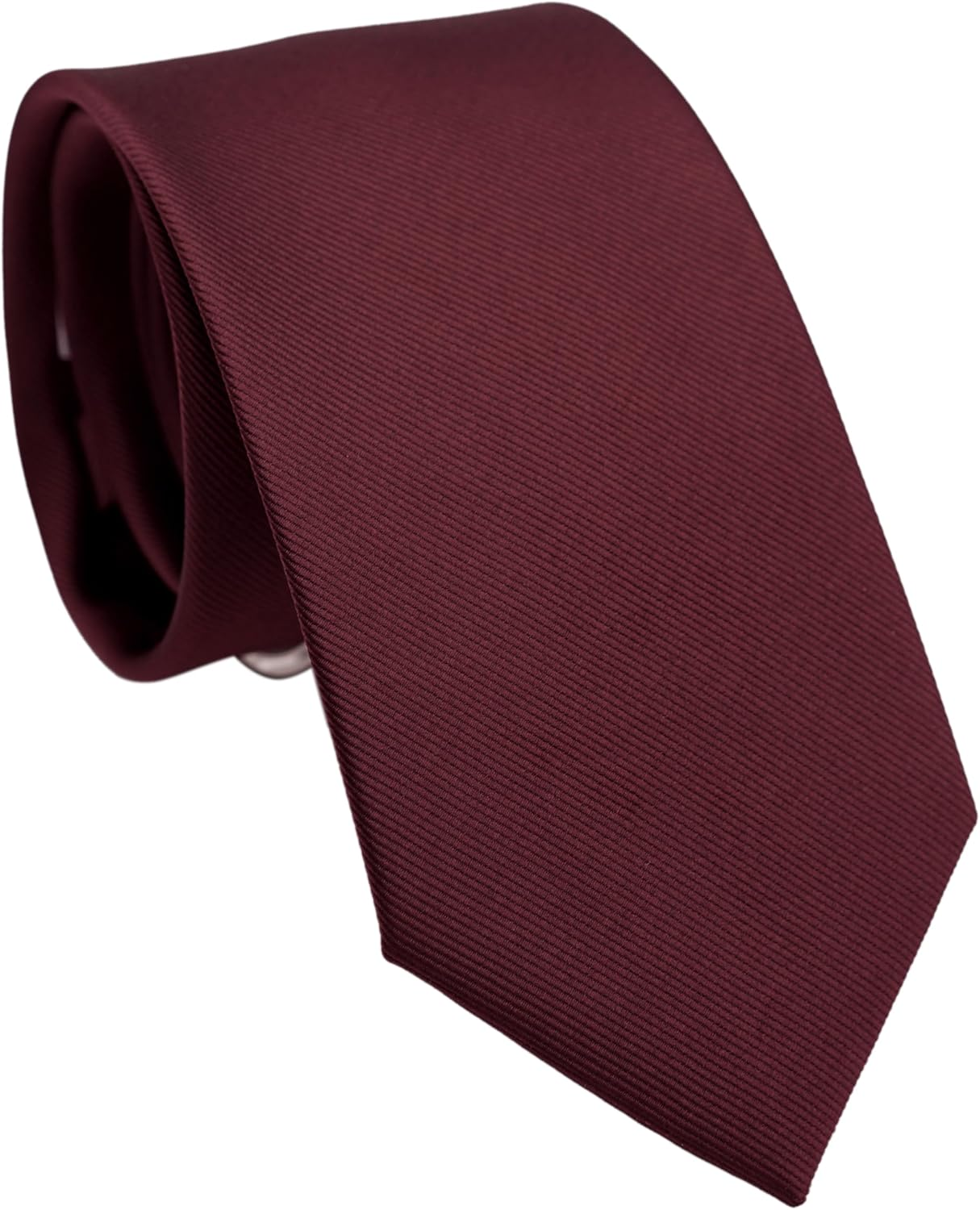Regular Tie and Pocket Square for Men, Solid Color Necktie Set, 3.2 Inch Standard Width