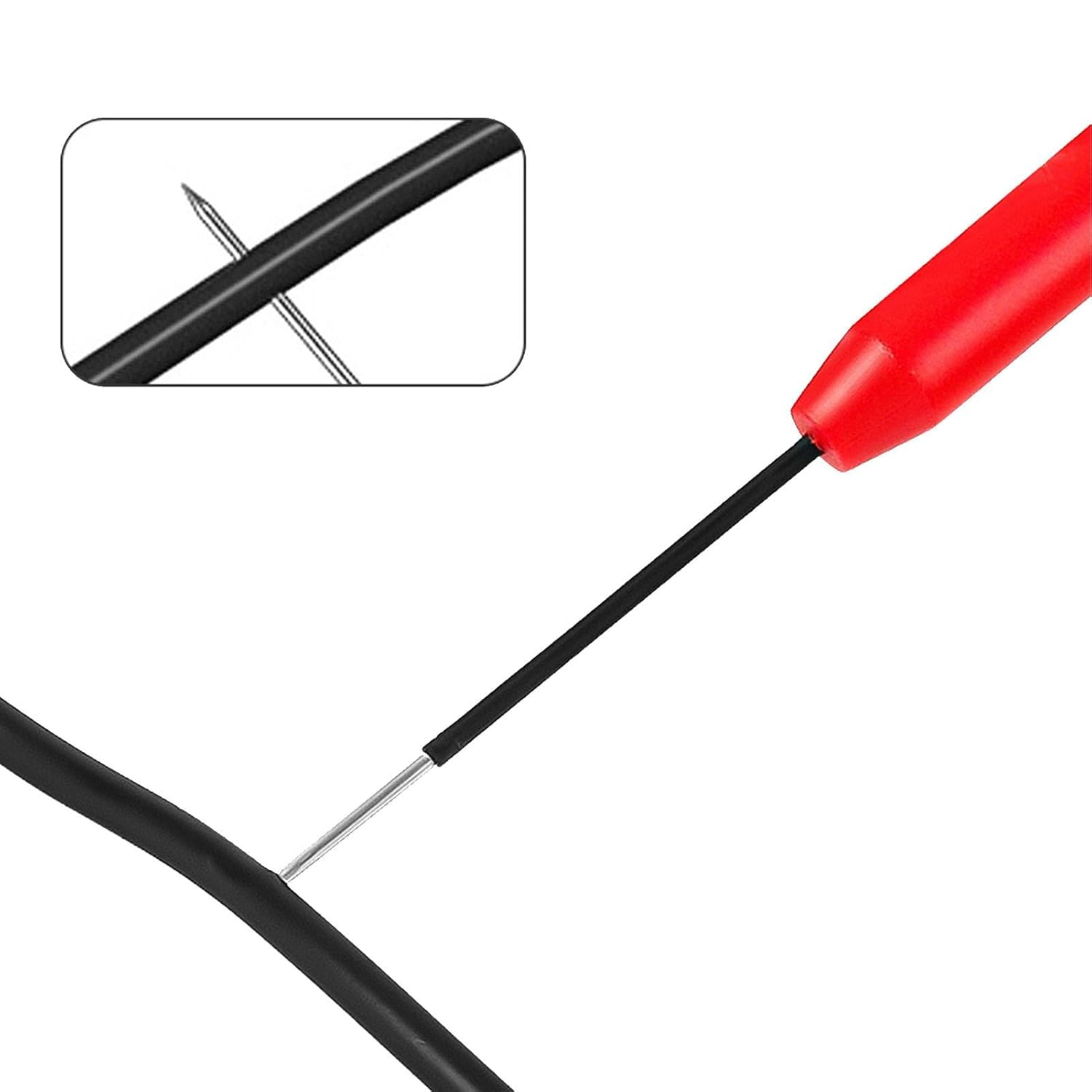 Meter Probe - Multimeter Test Leads | Multi-Meter Test Probes Kit | Car Insulation Wire Piercing Probes | 1Mm Test Probe Pins | 2Pcs Automotive Test Probes Test & Measurement Tools for Banana Socket image number 2