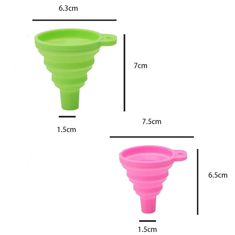 3Pcs Kitchen Funnel Set, Collapsible Funnel, Food Grade Silicone Funnel, Kitchen Gadgets Accessories Silicone Collapsible Funnels for Filling Bottles/Liquid/Powder Transfer image number 6