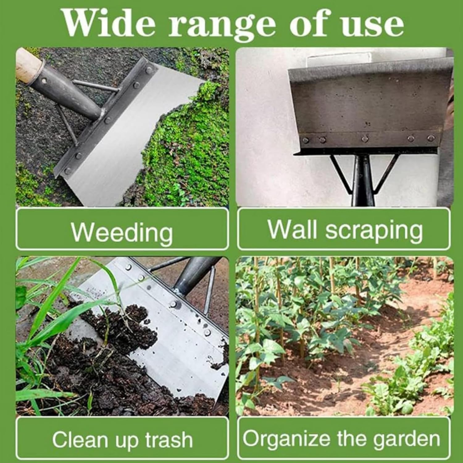 25Cm Multifunctional All-Steel Garden Shovel - Versatile Cleaning Shovel, Garden Scraper, and Weed Removal Tool for Outdoor Use image number 4