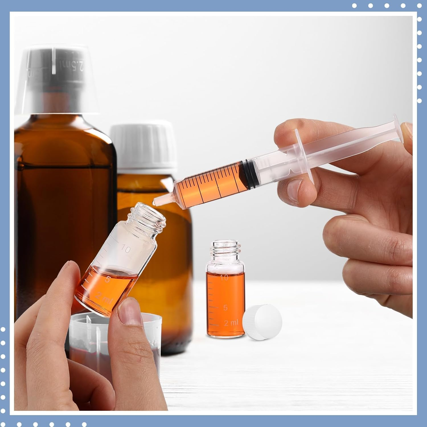 10 Pcs Liquid Medicine Travel Container Glass,Liquid Containers Small Single Dose Medicine Bottles Dispenser, and Leak-Proof Plug Travel Essentials Accessories(Clear,5Ml) image number 5