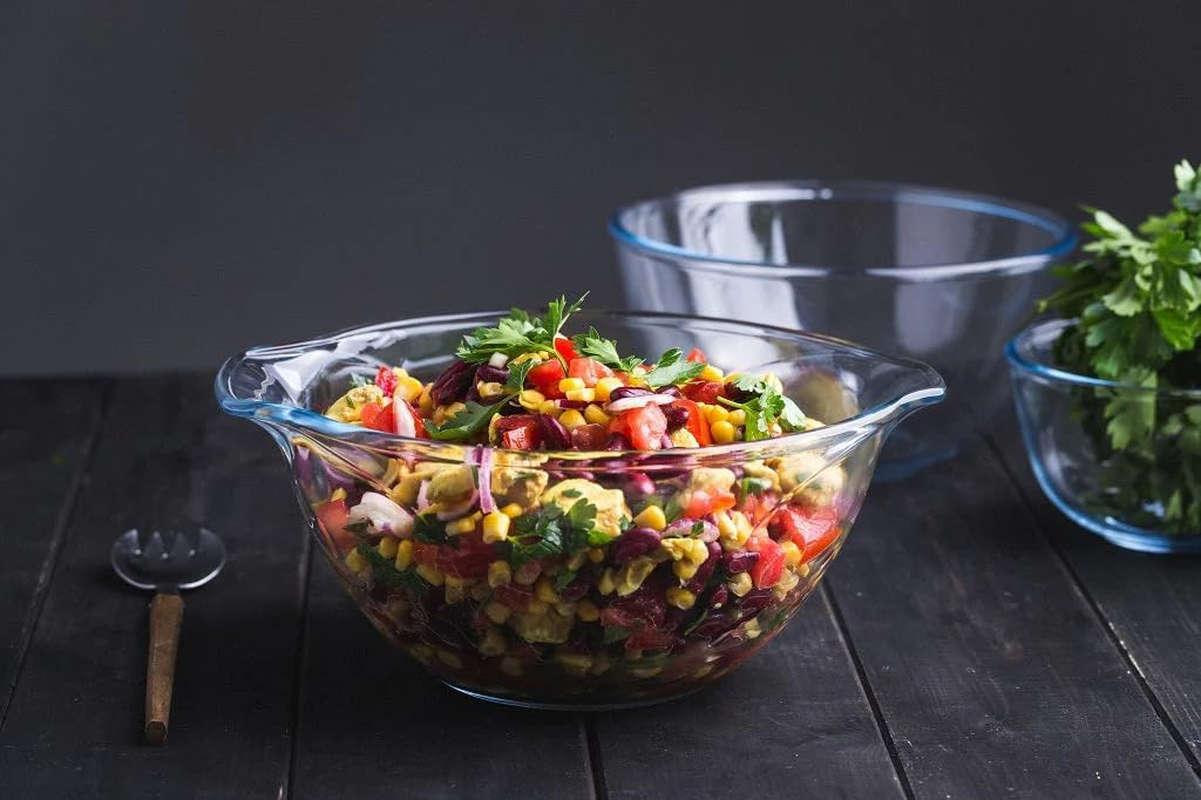 Pyrex Let'S Share Mix Bowl &ndash; Durable Borosilicate Glass, Thermal Shock Resistant and Microwave Safe &ndash; Scratch Resistant Cooking and Mixing Bowl &ndash; 2.8 Litre Capacity image number 3