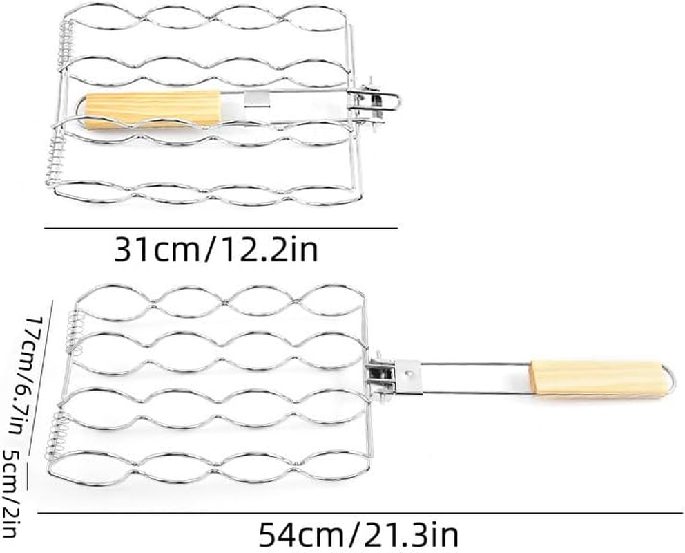 AIMALL Electroplated Folding Corn Grill Clip, Anti-Scald Handle BBQ Tool for Outdoor Cooking, Household Corn Holder image number 4