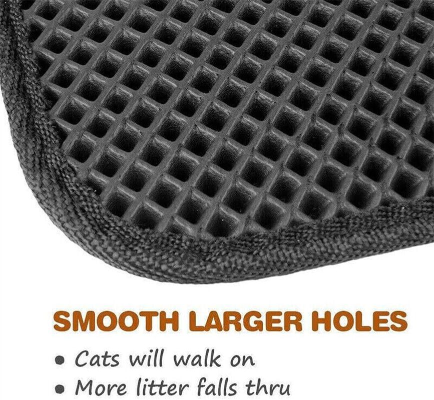 AIMALL Double-Layer Cat Litter Mat Waterproof Trapper Foldable Pad Pet Rug Home Urine - Efficient Urine & Litter Control image number 6