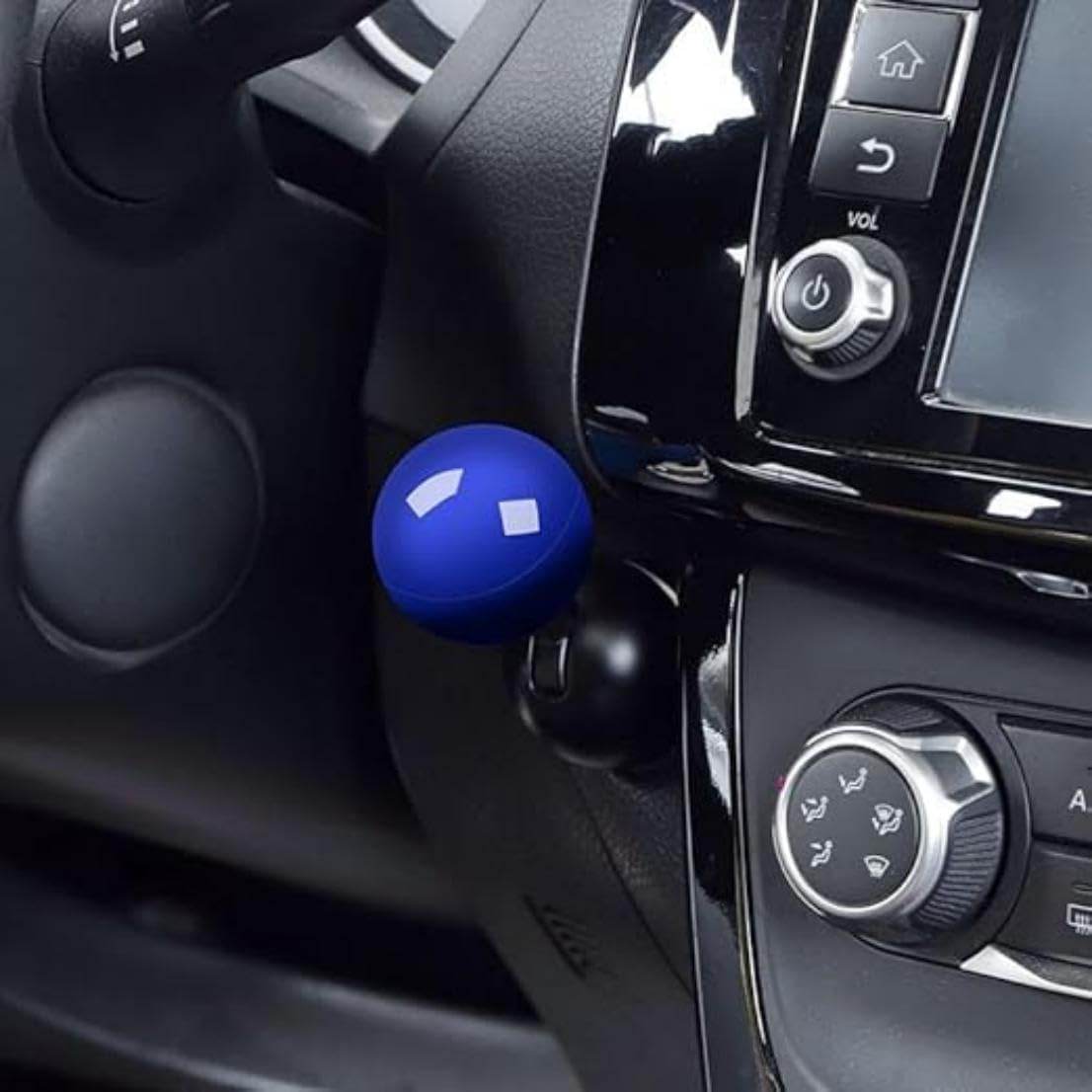 Car One Button Start Lever, Car Push to Start Button Rocker, Overall Metal Ball-Bar Starter Cover Decorative Accessories (Blue) image number 3