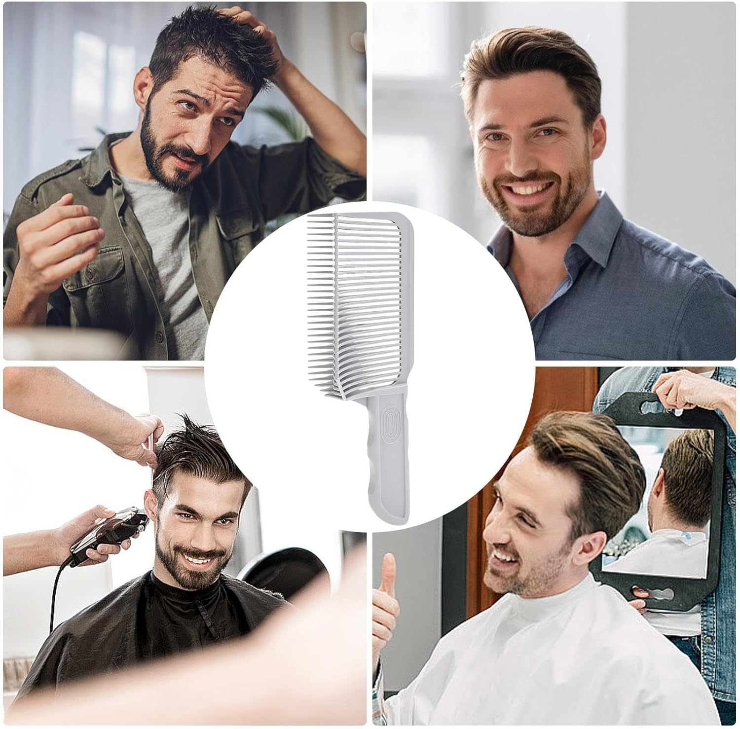 Professional Barber Comb, Home Barber Comb - Curved Shape Barber Combs Gradient Comb - Ergonomic Hair Combs Hair Blending Tool For image number 6