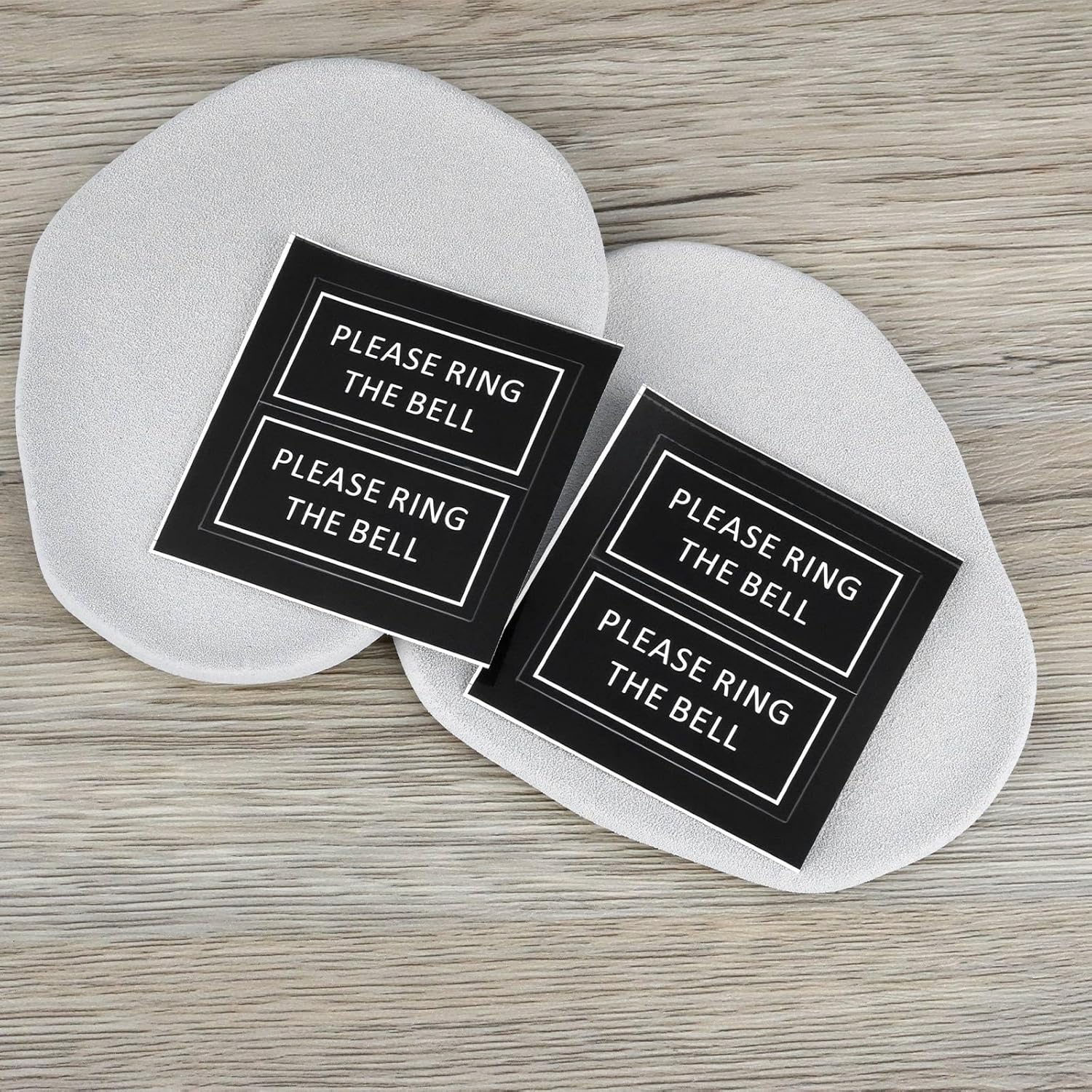 Ecsing 10Pcs Please Ring the Bell Sticker Fade Resistant Please Ring Doorbell Sign for Home Business Office Store 60X30Mm Black