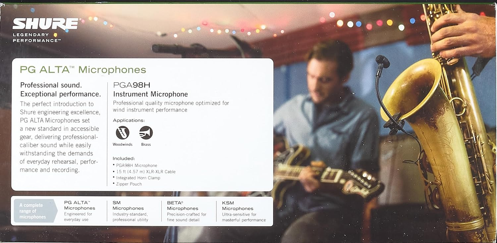 Shure PGA98H-XLR Cardioid Condenser Gooseneck Instrument Microphone with 15' XLR-XLR Cable image number 6