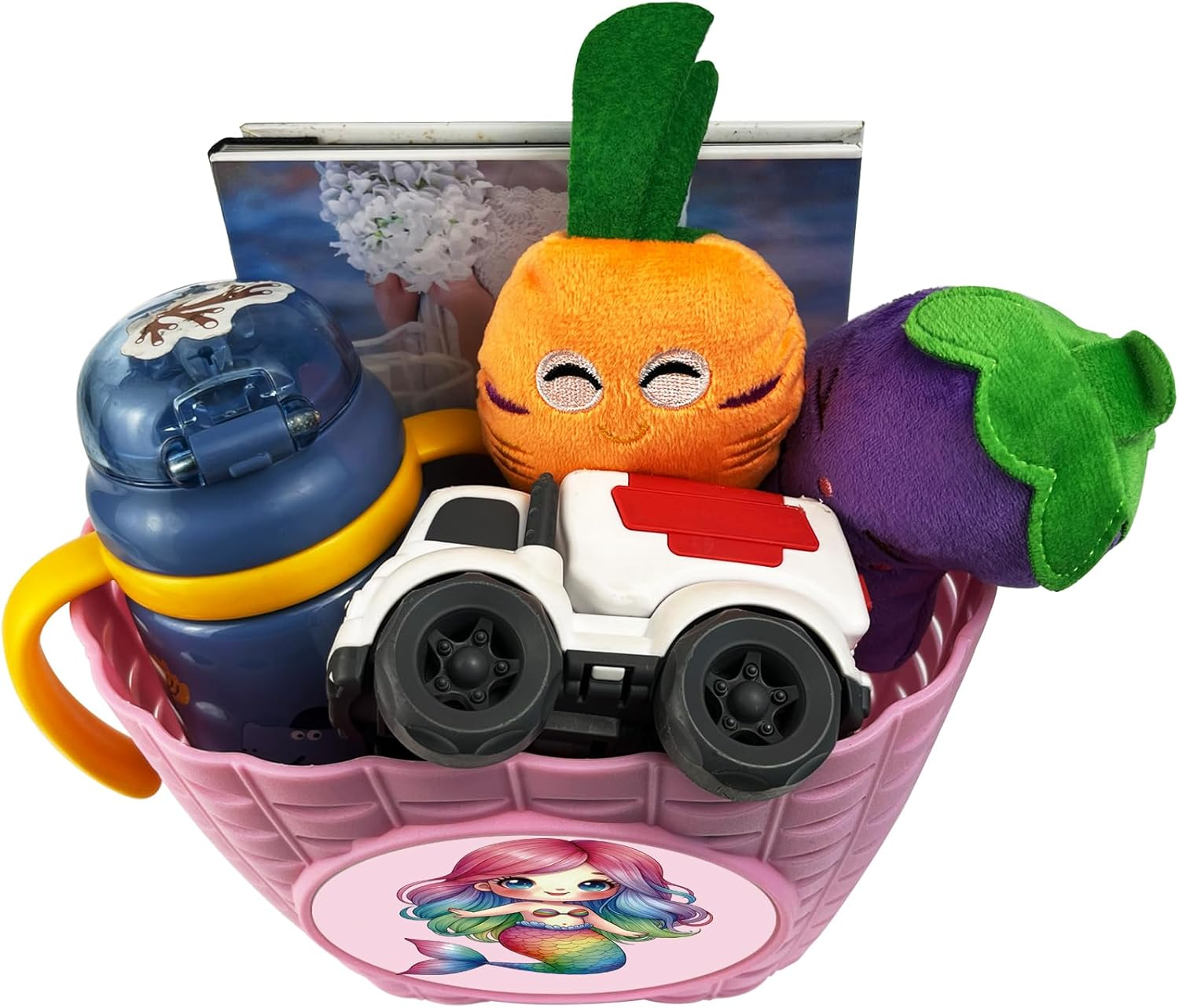 Kids Bike Basket for Girls, Pink Bicycle Front Handlebar Basket, Adjustable Plastic Tricycle Basket for Baby Girls, Toddlers image number 4