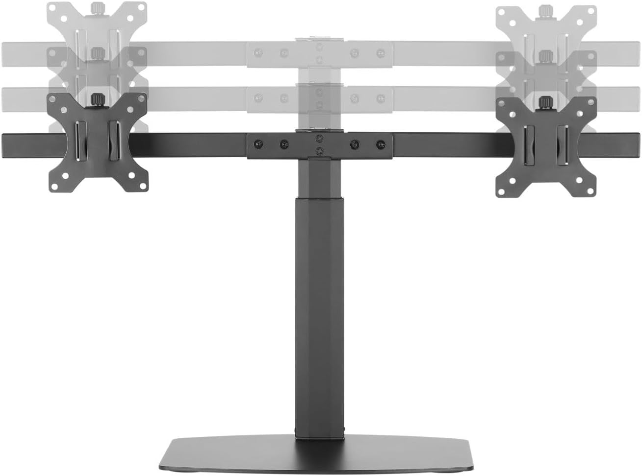 Brateck Dual Screen Pneumatic Vertical Lift Monitor Stand Fit Most 17-27 Inch Monitors