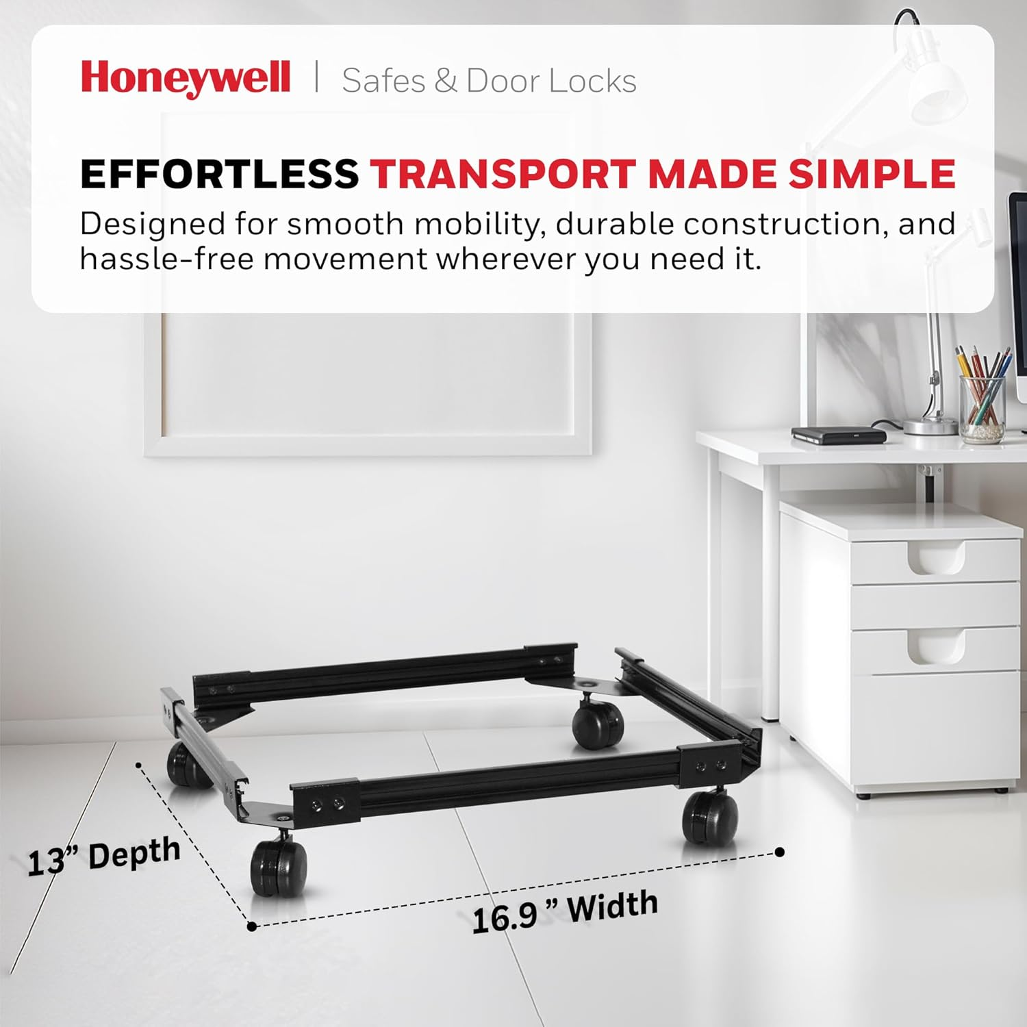 Honeywell Safes & Door Locks - 1106C Wheel Cart for 1106 File Chest Black image number 4