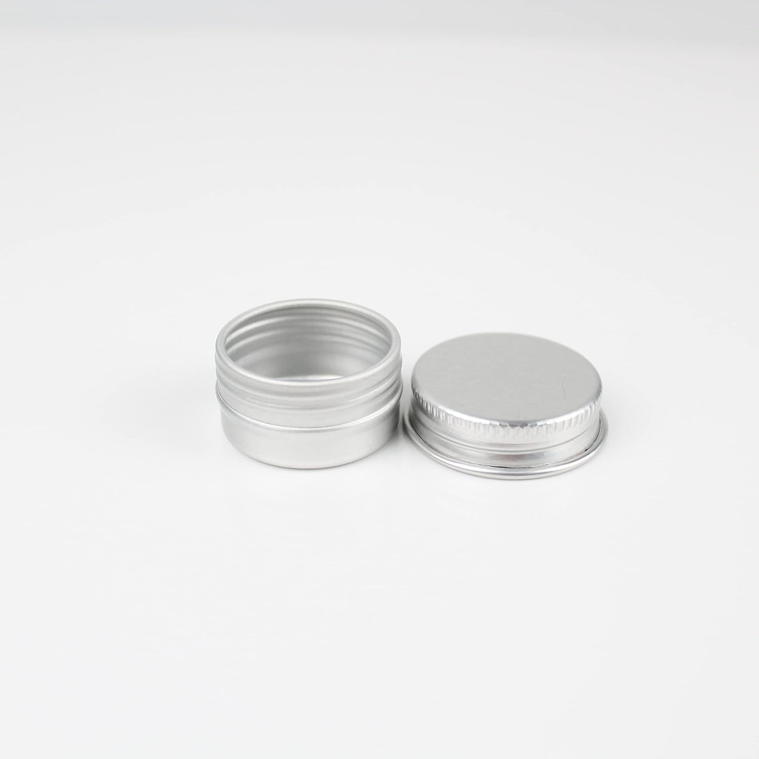 60 Pcs Mini 5G Silver Aluminum Cosmetic Sample Tins Jars Empty Portable Refillable Containers with Screw Lid for Small Sample Jewelry Lip Balm Candles - Rosegold image number 5