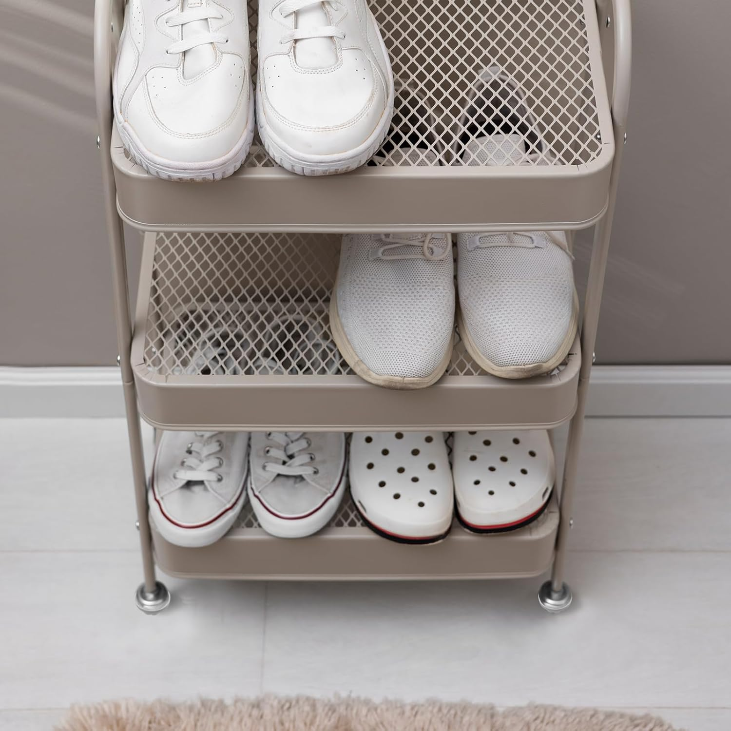 NILLOS Mini Caster, 8 PCS Sticky Pulley Wheels for Trash Can, Furniture, Storage Box (5 Cm/1.96 In)