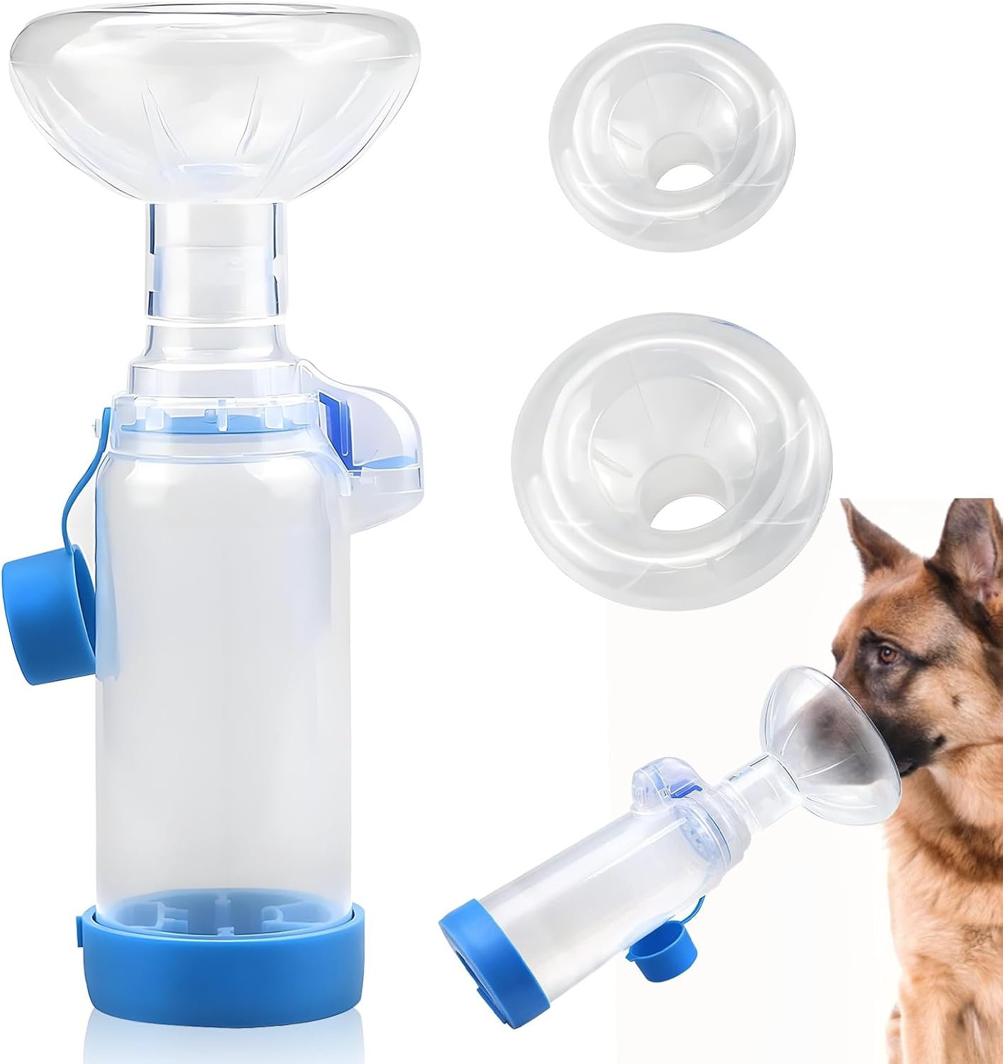 Exatta Inhaler Spacer for Cats and Dogs, Pet Inhaler Spacer with 2 Sizes Masks Cats Dogs, Aerosol Chamber, Hand Inhaler Spacer image number 1