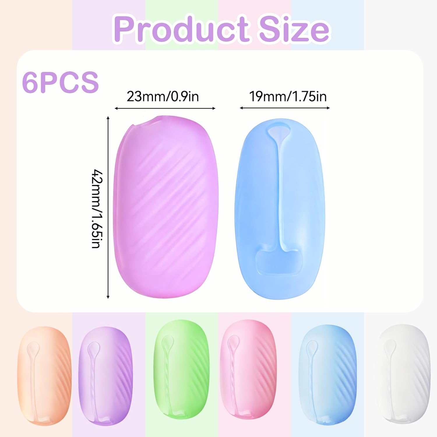 Silicone Toothbrush Covers 6 Pack,Compatible with Oral B Electric Toothbrush Heads & Manual, Breathable for Travel Camping image number 2