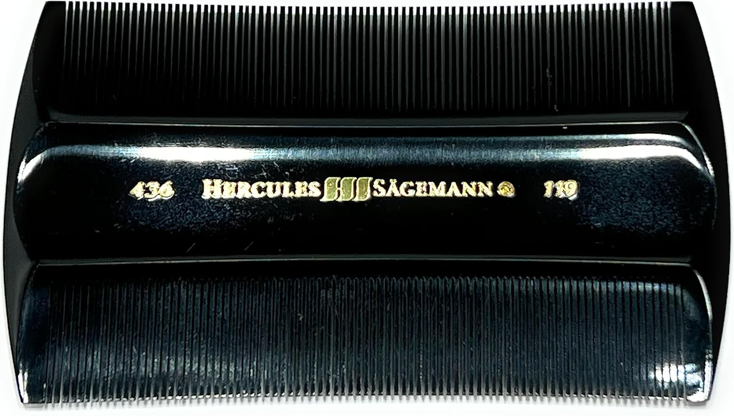 Hercules S&auml;gemann Fine Hair Comb, Natural Rubber, 5.2 Cm X 9 Cm, Black, Unisex, Adults with Fine or Sensitive Hair