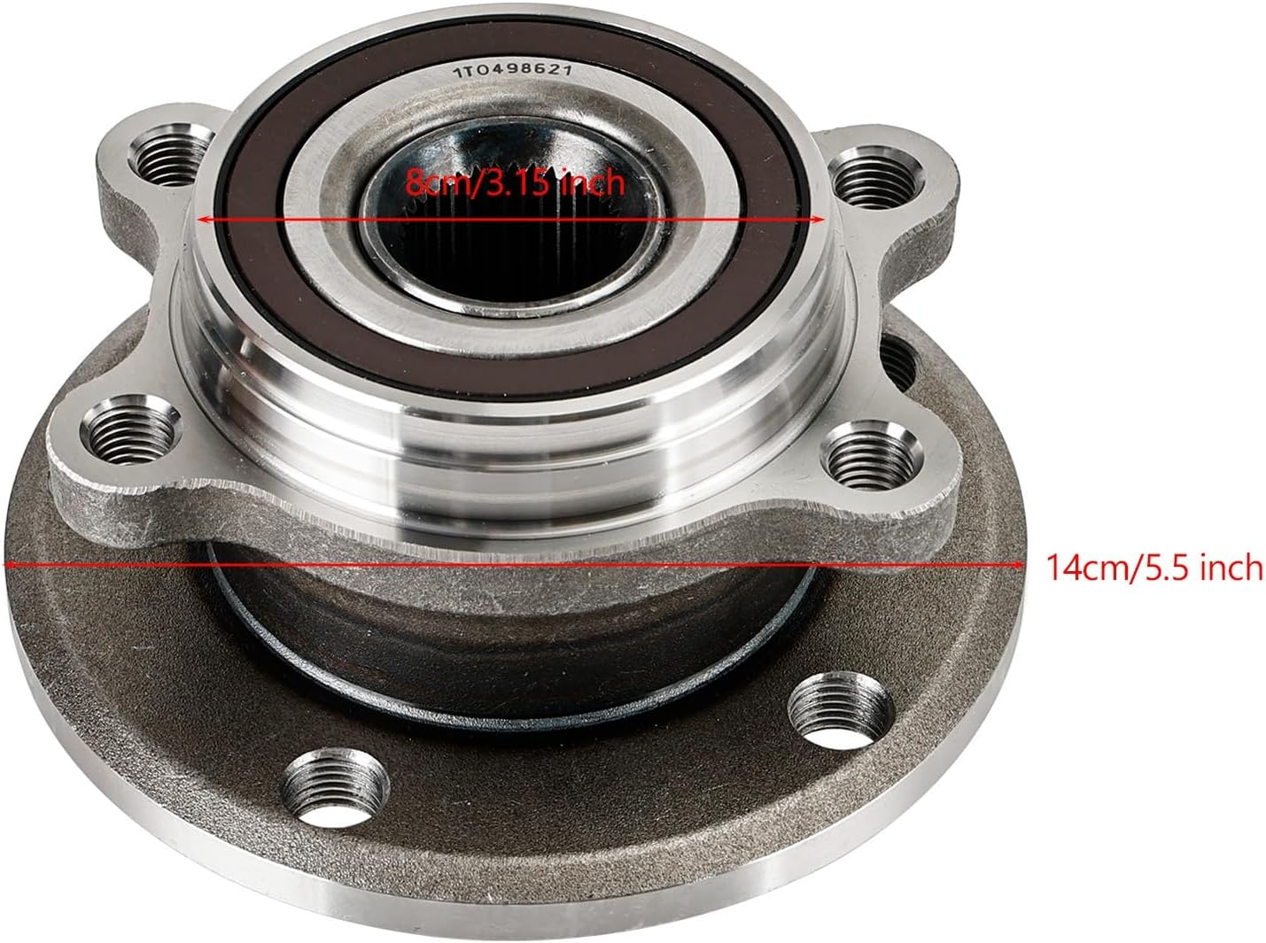 Artudatech Front Wheel Bearing Hub 1T0498621 for V-W Golf MK5 2003-2009