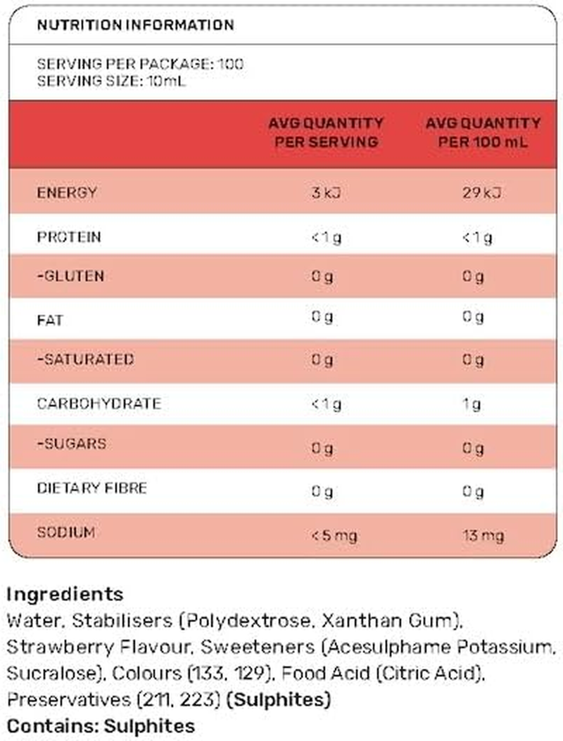 Zerup Zero Sugar Strawberry Flavoured Syrup 2 X 1L Bottles, Sugar Free Syrup, Strawberry Flavour Drink Mix, Low Calorie Flavourings for Milk Shakes, Cocktails, Teas, Gluten Free, Keto Friendly, Halal image number 2