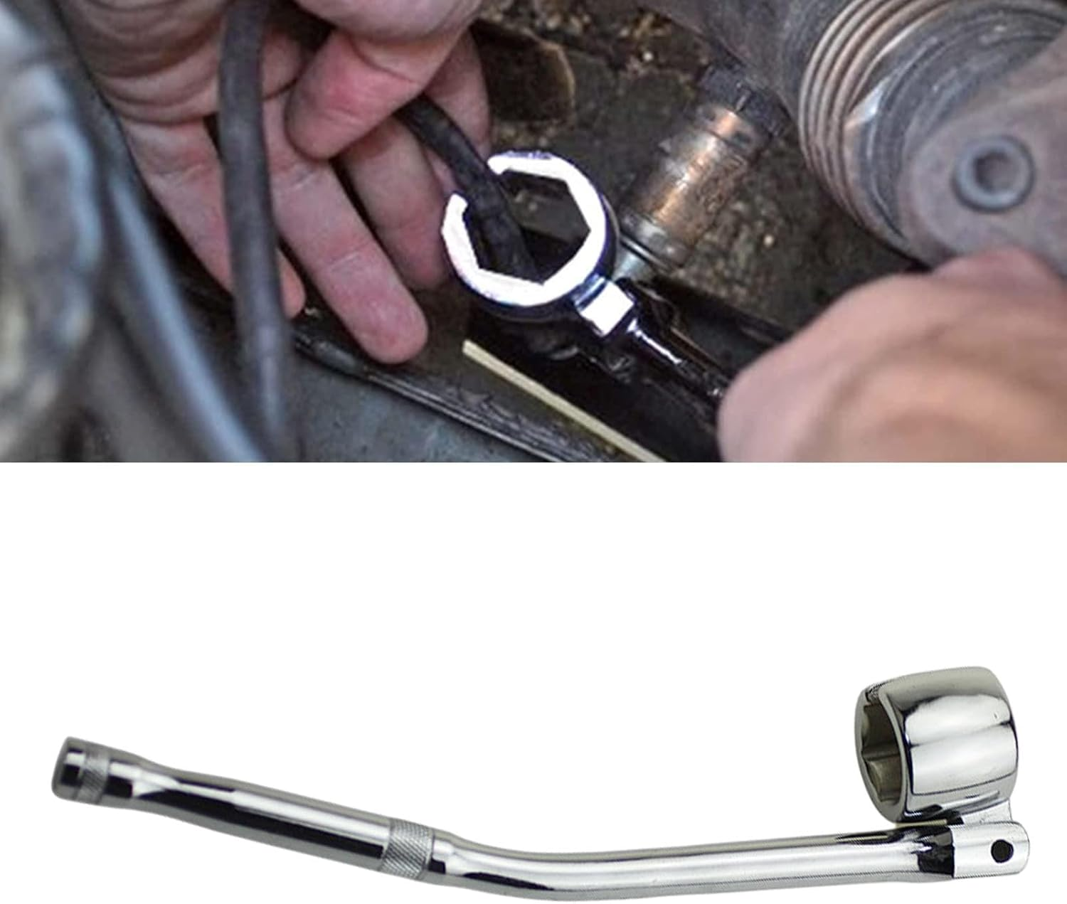 Riaisttd Oxygen Sensor Wrench, O2 Sensor Socket Removal Tool, Flexible Sensor Socket Tool, Offset Oxygen Sensor Socket, 6-Point Oxygen Sensor Socket Tool, Car Oxygen Sensor Tool, Oxygen Sensor Removal image number 6