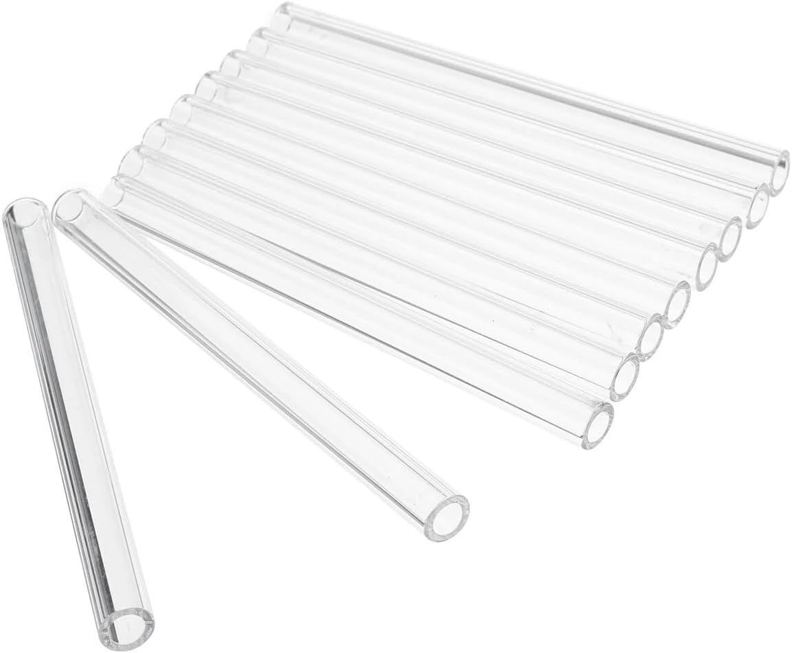 10Pcs 100Mm OD 8Mm 1.5Mm Thick Wall Borosilicate Glass Blowing Tube Tubing Clear image number 1