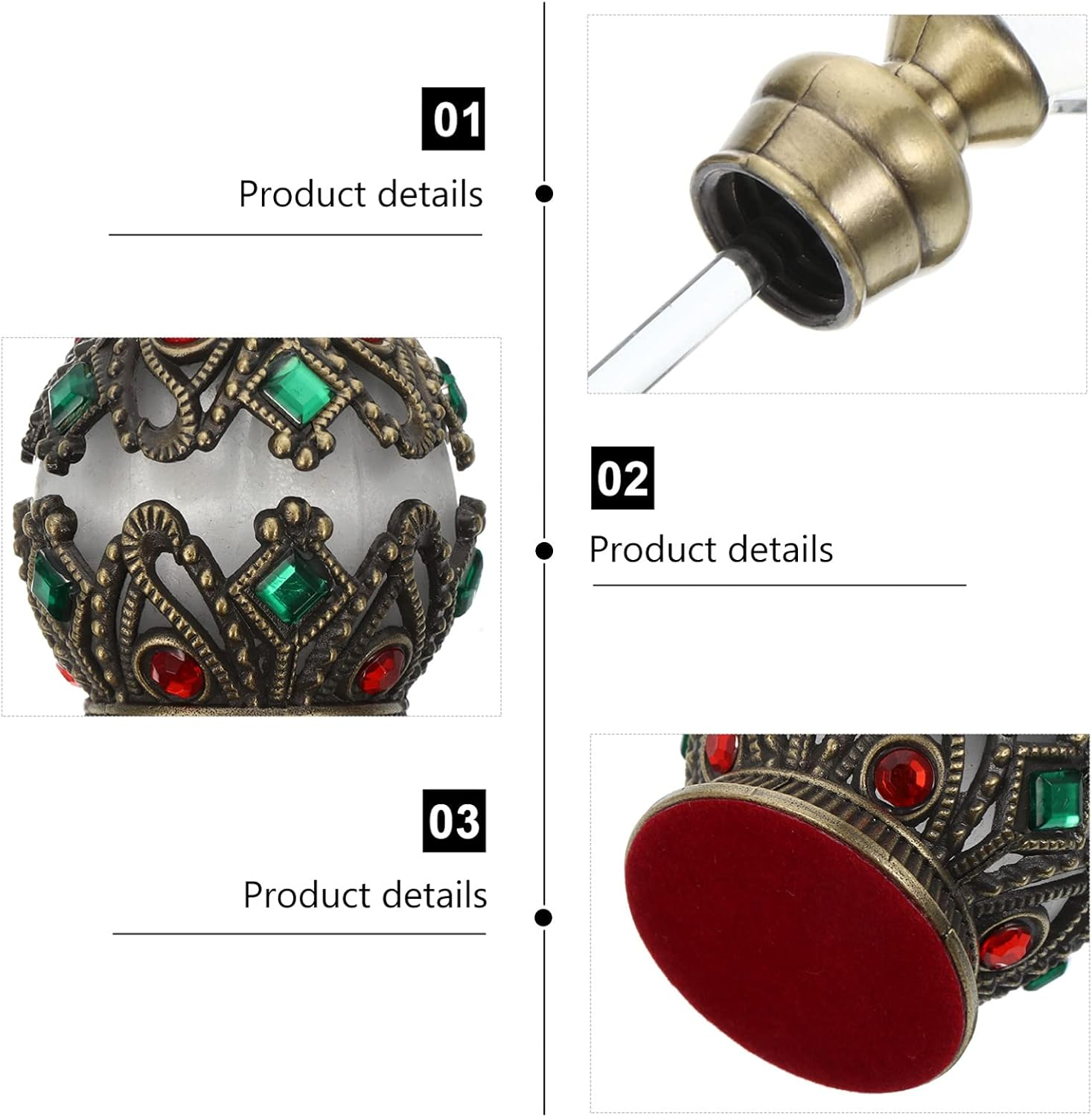 Luxshiny Vintage Empty Perfume Bottle Elegant Fragrance Dispenser for Travel and Collectibles for Essential Oils Lotions and Keepsakes image number 2