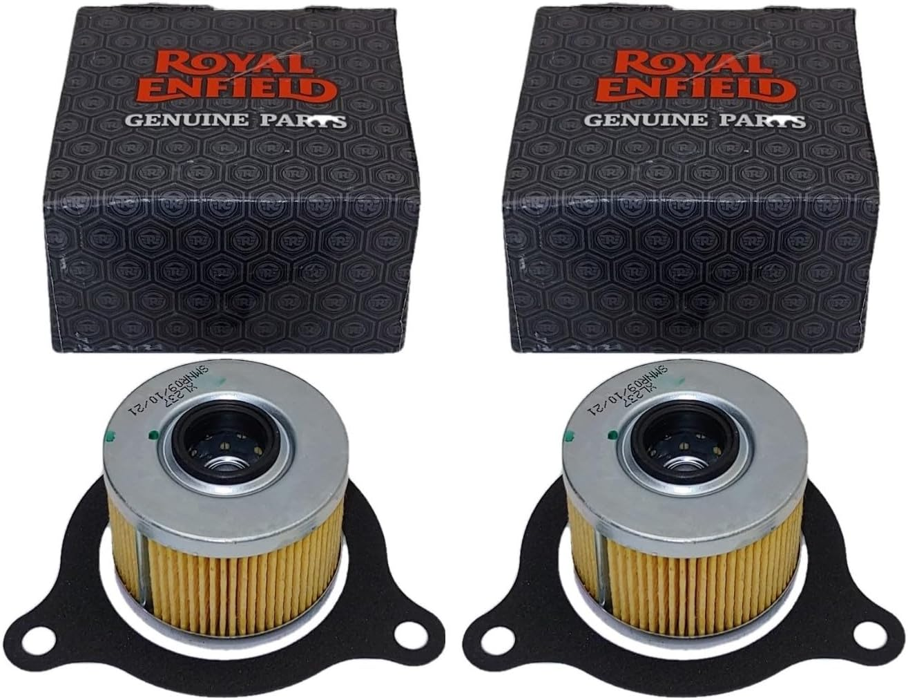 JL Missouri Parts & Misc. 2 Royal Enfield Brand OEM Himalayan & Scram 411 Motorcycle Oil Filters and Seals 88864 RE Housing Gasket.