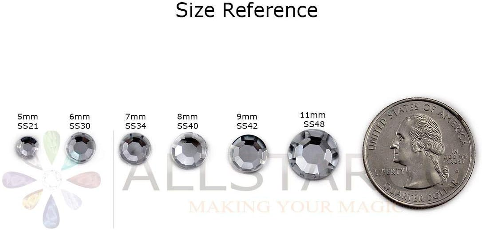 10Mm SS46 Blue Self Adhesive Acrylic Rhinestones Plastic Face Gems Stick on Body Jewels for DIY Cards and Invitations Crafts Bling Sticker - 5 Sheets - 250PCS image number 3