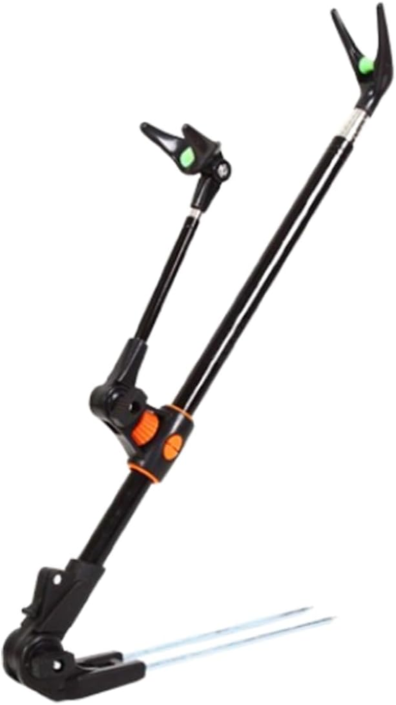 AIMALL Adjustabl Fishing Rod Holder with Telescopic Design, Stainless Steel Bracket, and Ground Insertion for Bank and Platform Fishing