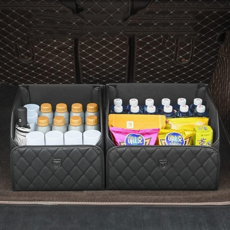 Car Trunk Organizer, Multipurpose Car Storage Organizer with Lid, Portable Collapsible Waterproof Trunk Storage Organiser Suitable for Car, SUV & Trucks (Large) image number 4