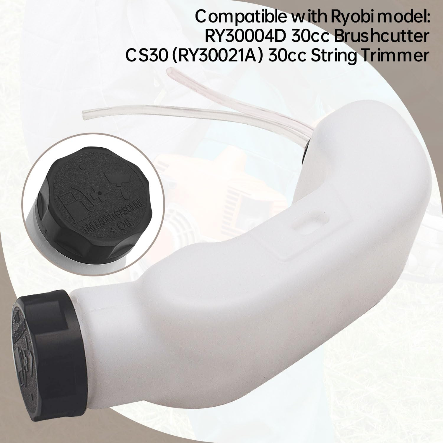 308181004 Line Trimmer Fuel Tank Compatible with Homelite Ryobi 308181004 308123004 String Line Trimmers Leaf Blower Fits UT-20006 UT-20026 UT-20046 UT-20749 UT-20785 UT-20769 UT-20785 Model image number 2