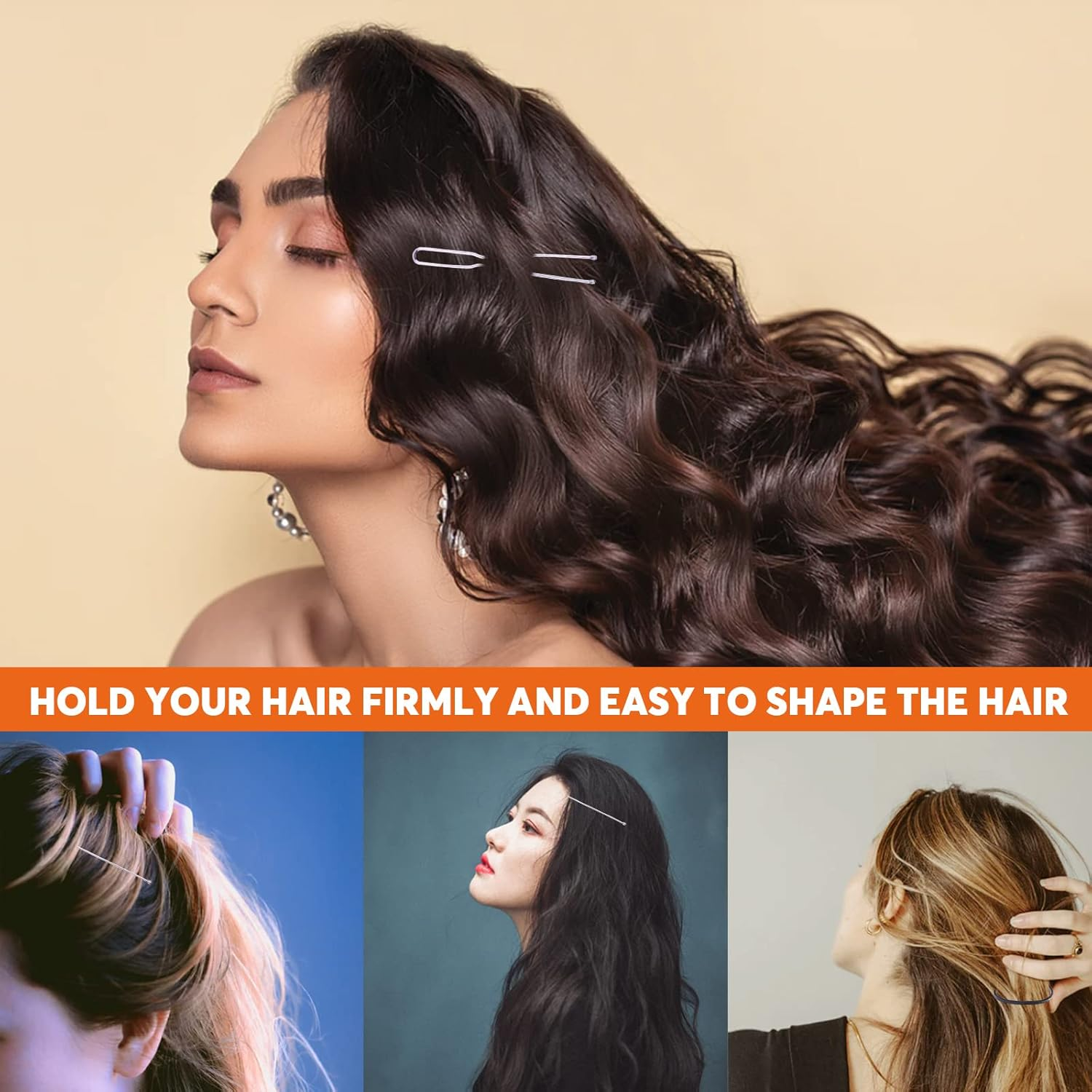 Rustark 420Pcs 2 Styles Hair Pins Kit with Storage Box, Includes Black Bronze Gold Silver Bobby Pins Buns U Shaped Hair Pins and Rubber Hair Bands for Women Girls Kids for All Hair Types