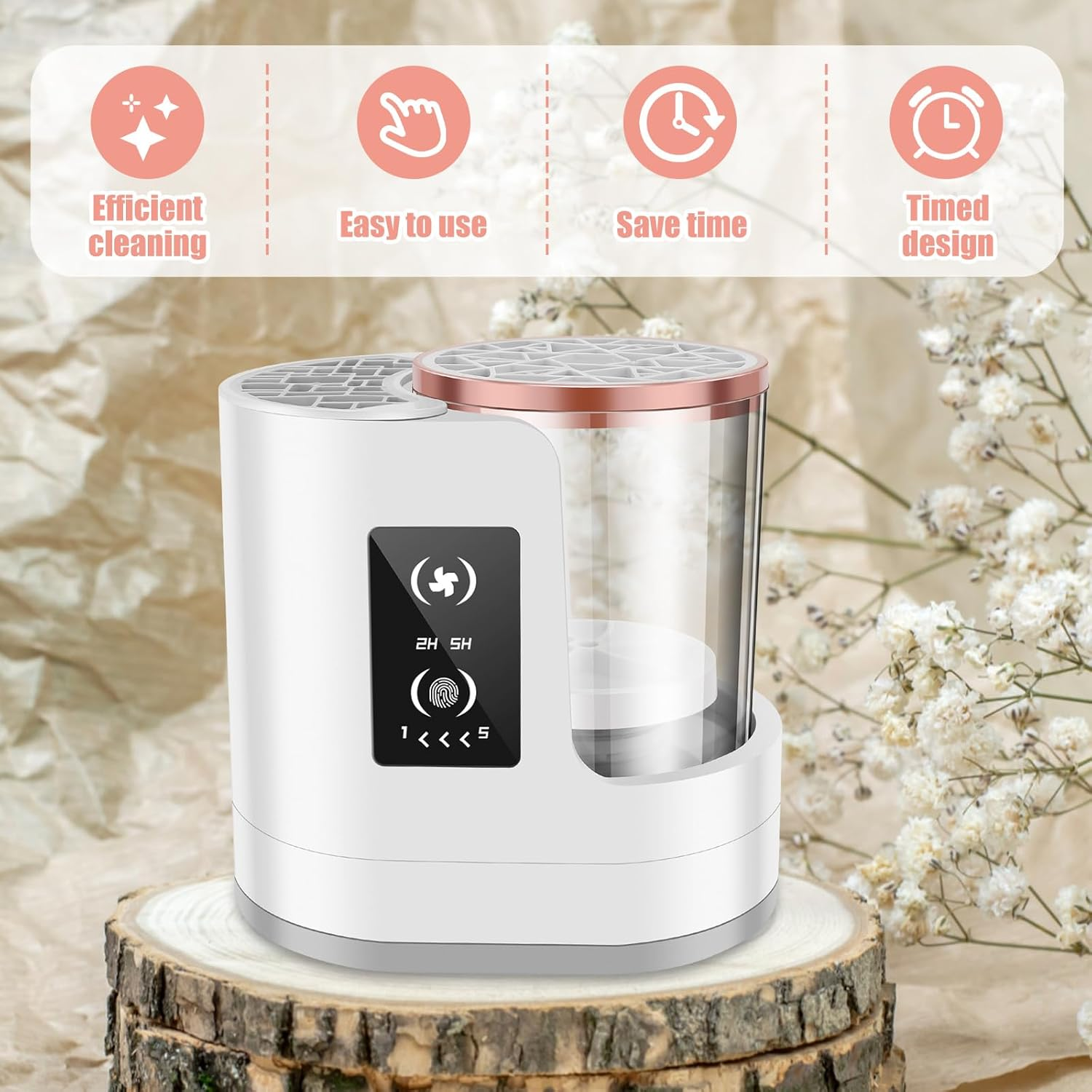 Makeup Brush Cleaner Machine Smart Time Saving Cosmetic Brushes Cleaner Tool High Efficient Electric Makeup Brushes Cleaning Safe Make up Brush Cleaning Machine for Women image number 6