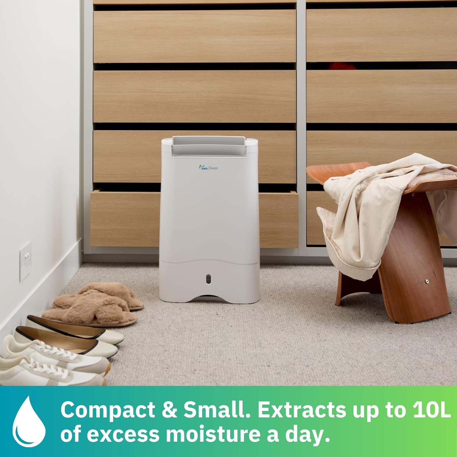 Ausclimate Cool Seasons Premium 10L Desiccant Dehumidifier AU1910DD, Suitable for Areas up to 50M2, with Laundry Mode and 3L Water Tank, White image number 1