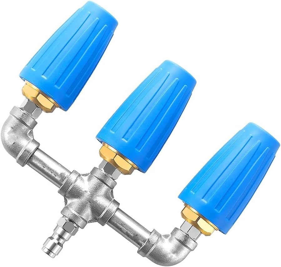 Triple Turbo Nozzle Pressure Washer, 360&deg; Rotating Turbo Nozzle with 1/4Inch Quick Connector, 2.0 Orifice, 4000 PSI image number 1