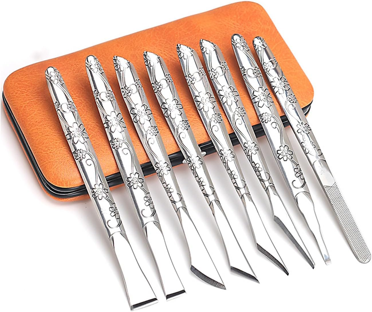 8Pcs Leather Craft Knife, Portable Leather Cutting Tool Leather Craft Skiving Sharp Handle Knife Leather Craft Handwork DIY Tool for Leather Art, Scrapbooking, Foam, Clay, Carving, Scalpel image number 3