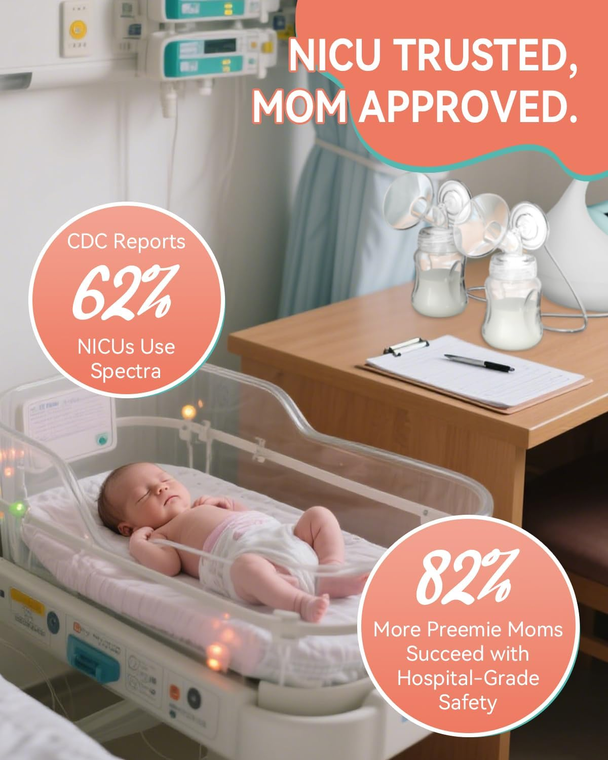 Spectra Replacement Pump Parts, Replace Backflow Protector and Duckbill Valves, Tubes and Membrane for Spectra S1 S2 9 Plus image number 5