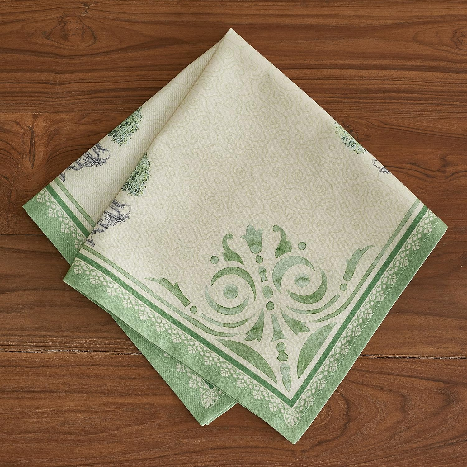 Maison D' Hermine Cloth Napkins Set of 4 100% Cotton Everyday Reusable Square Napkins Cloth Washable, Dinner, Party, Wedding, Restaurant, Spring/Summer (Jardin Du Roy, 20" X 20") image number 5