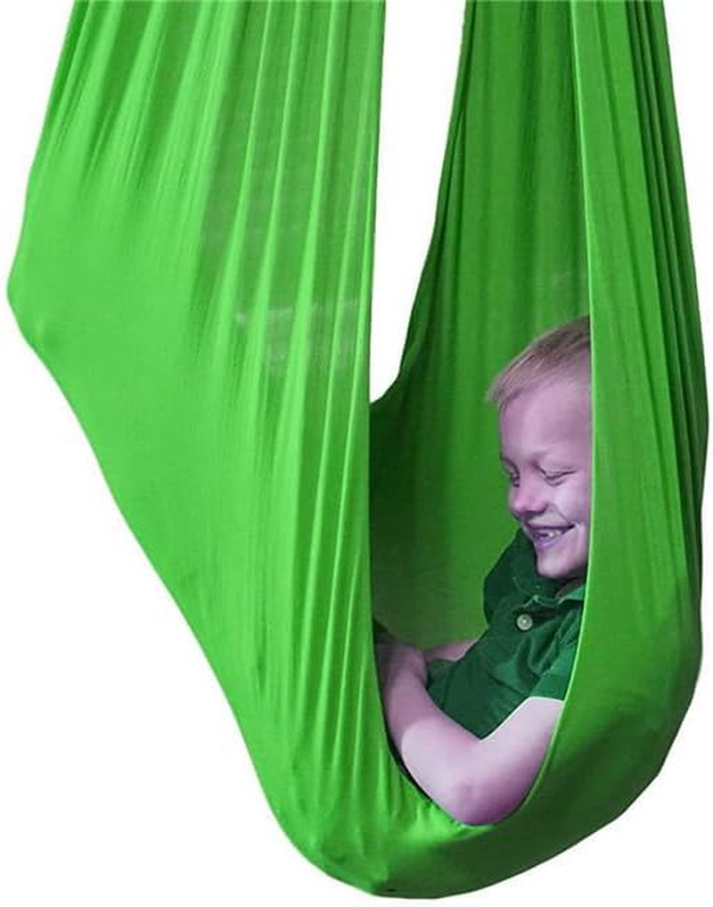 Indoor Therapy Swing W/More Special Needs, Cuddle Hammock Ideal for Autism, ADHD, Aspergers and Sensory Integration Snuggle Swing Hammocks (Green) image number 4
