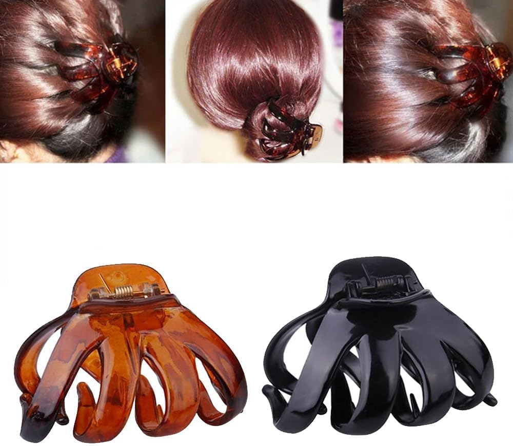 Pack of 4 Hair Clips Large Thick Hair - Hair Clips Octopus Hair Clips for Thick Hair Non-Slip Hair Clips Women Vintage Hair Accessories Girls image number 1