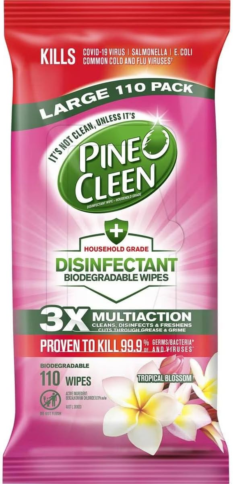 Pine O Cleen Tropical Wipes 110-Pieces