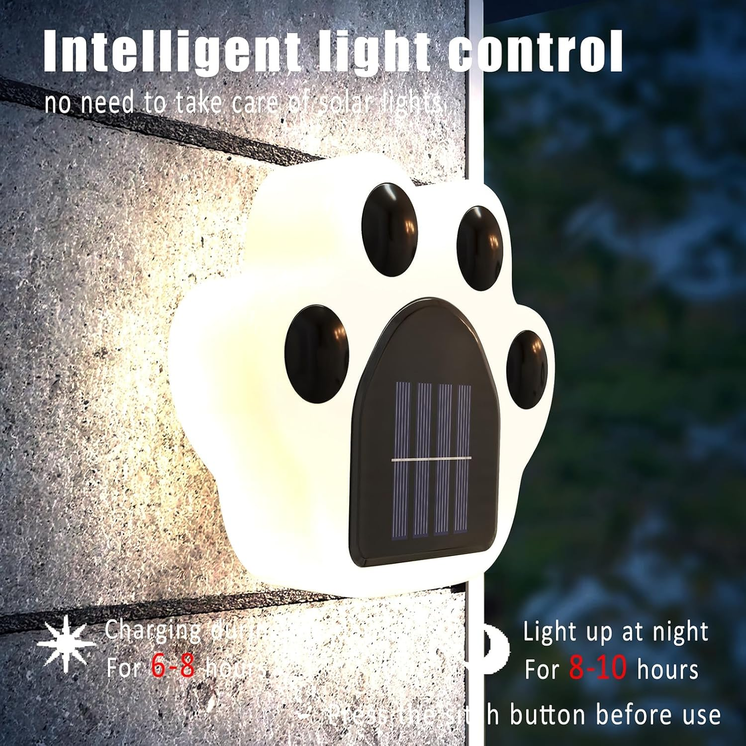 Solar Paw Print Lights Garden Decorative 4 Pack Outdoor Waterproof Dog Paw Print for Lawn Patio Pathway Pet Garden Gifts for Women Mother'S Day image number 6