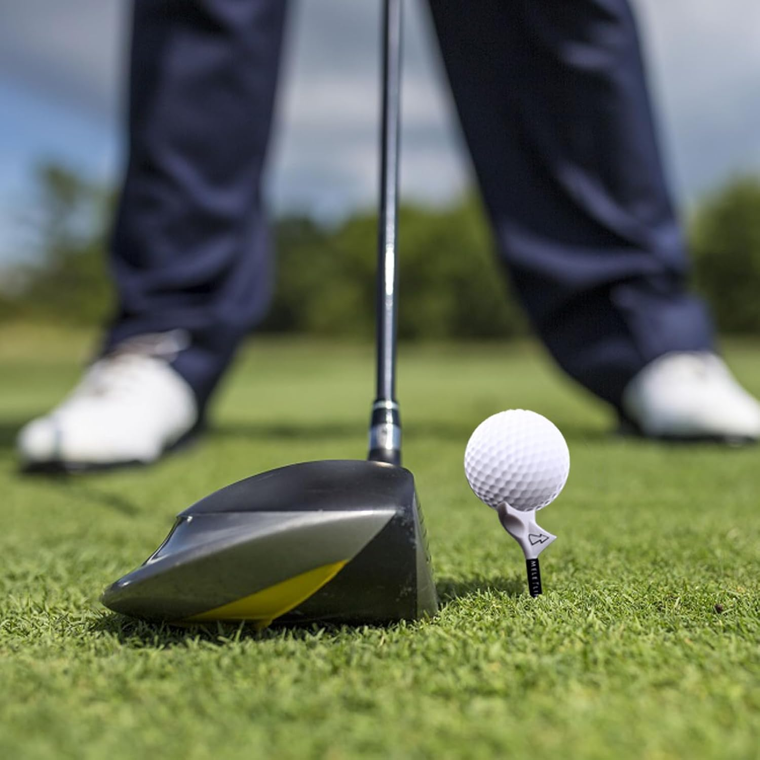 Viiotu 10 Pcs Premium Golf Tees - Durable Plastic Golf Tees Enhance Golf Shot Distance & Precision - 10&deg;Tee Golf Equipment Accessories image number 5