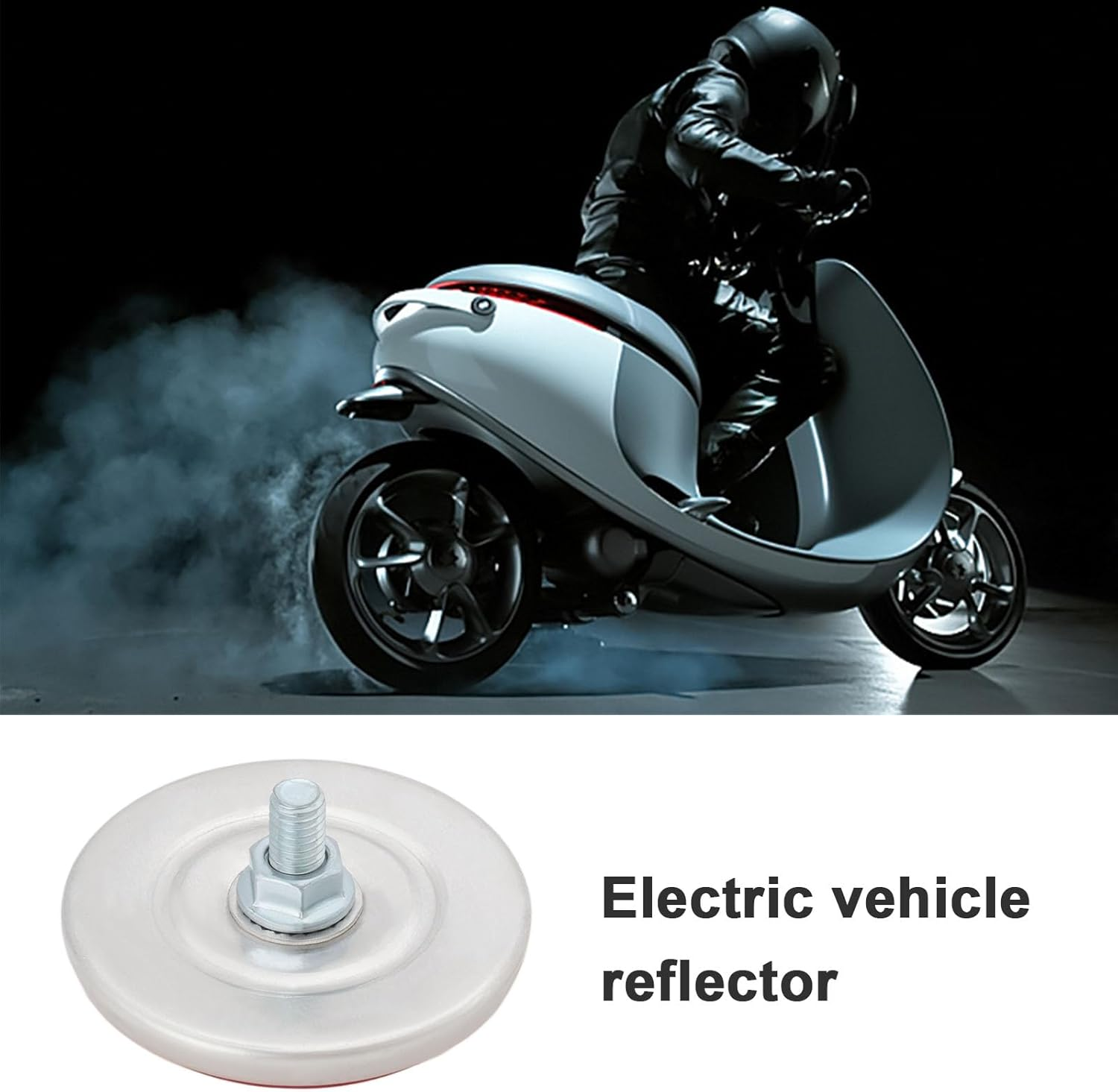 LT Easiyl 2PCS Electric Vehicle Red round Reflectors Diameter 41Mm M5 Thread with Center Mounting Hole Suitable for Motorcycles Vehicles Cycle Carriers Gateposts image number 5