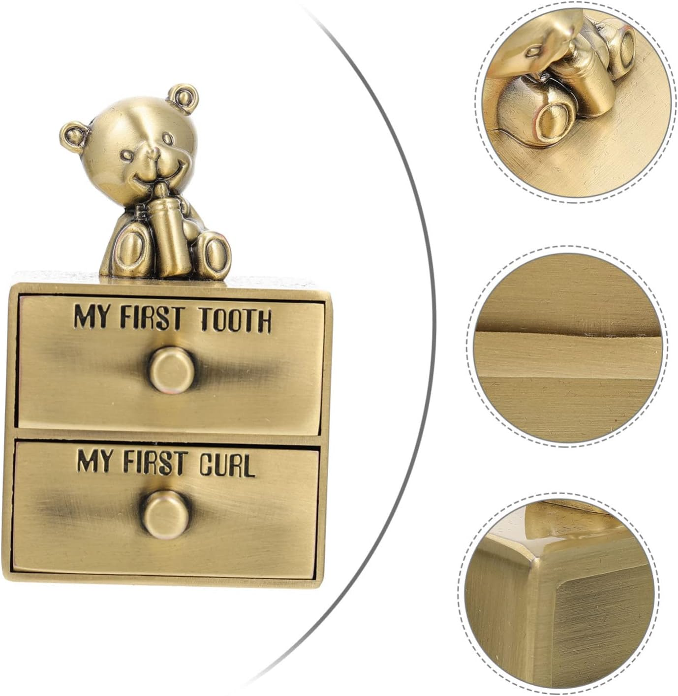 Baby Tooth Storage Box Boys and Girls Teeth Keepsake Drawer Case for Baby Memory Collection image number 3