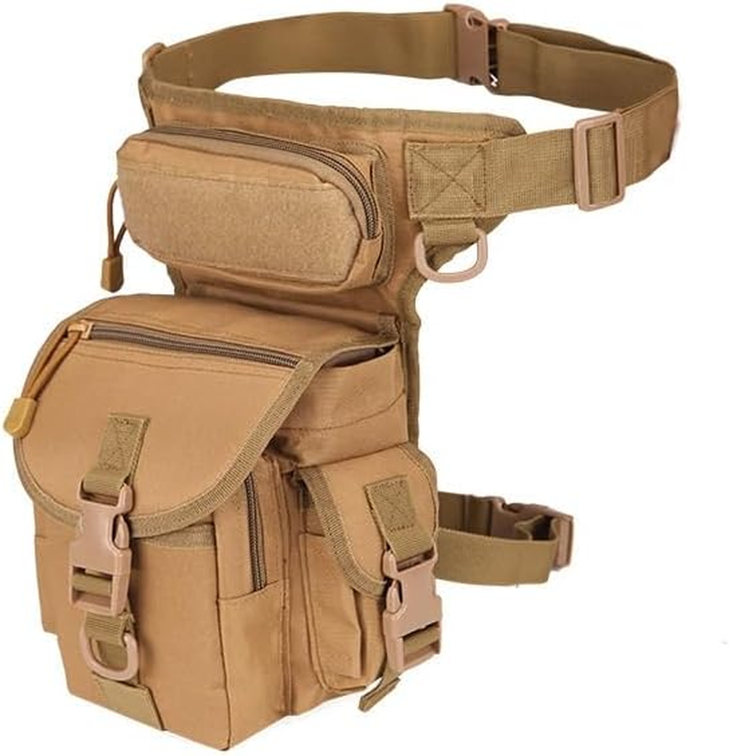 Tactical Drop Leg Pouch Bag Thigh Bag Pack Military Waist Bag Pack for Motorcycle Racing Bike Cycling Hiking Horse Riding, Drop Leg Bag (Army Green, One Size)